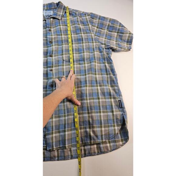 Abercrombie & Fitch vintage short sleeve button up heavy duty flannel size L ^ - Picture 7 of 7